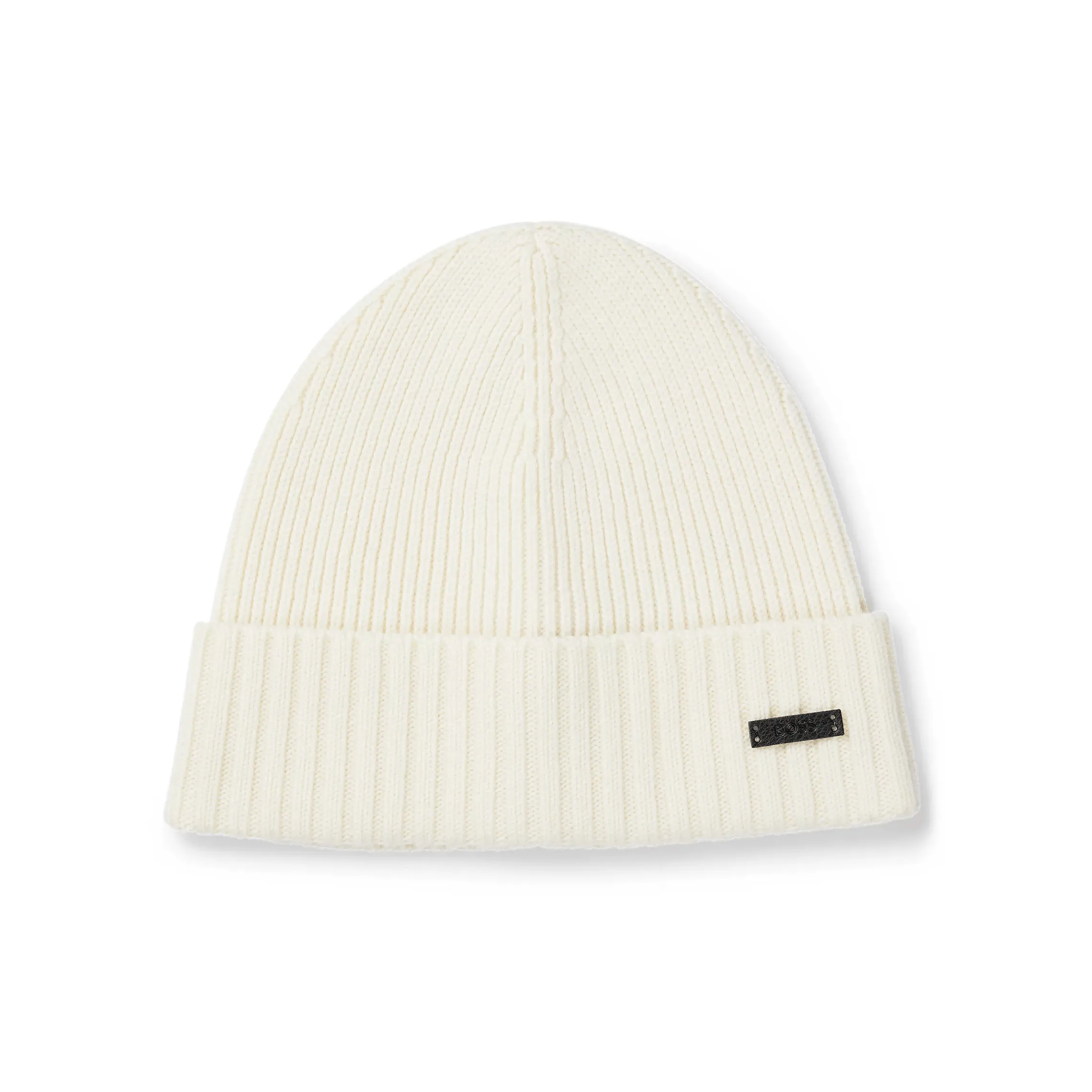 BOSS Fati Ribbed Beanie Hat SP25