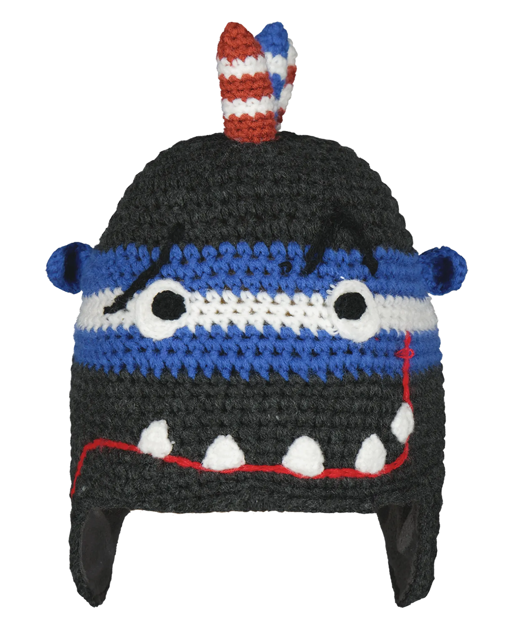 Boys Monster Beanie in Dark Heather