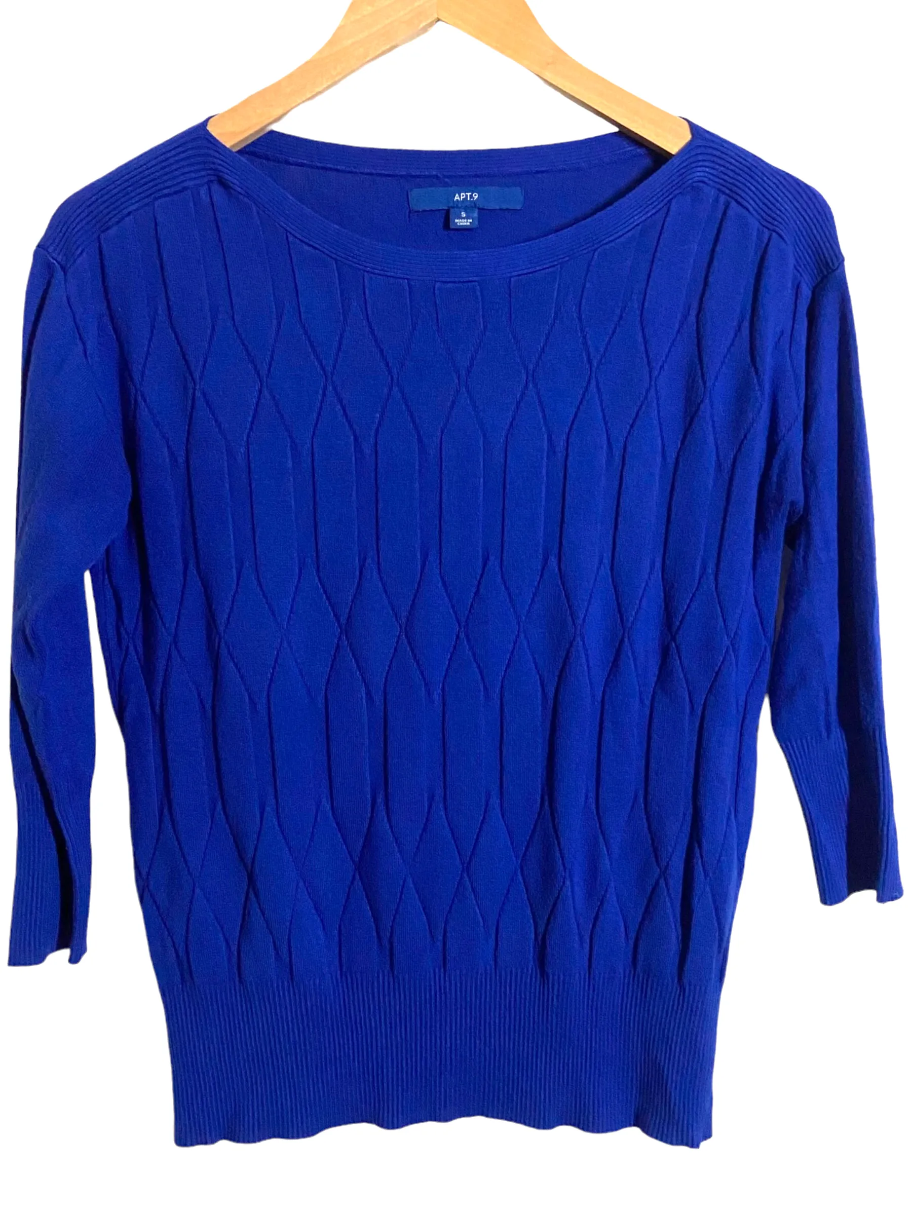 Bright Winter Sapphire Boat-Neck Sweater