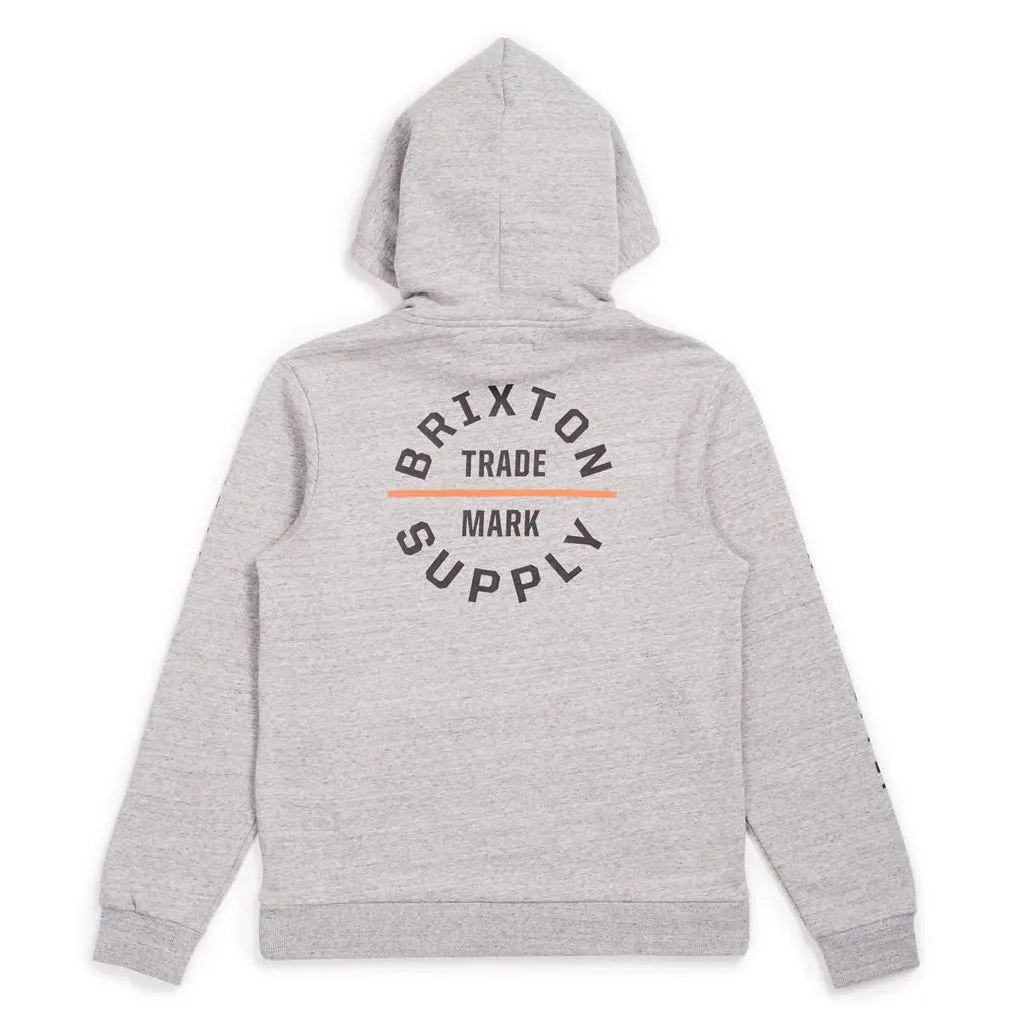 Brixton Oath IV Pullover Hoodie Heather Grey