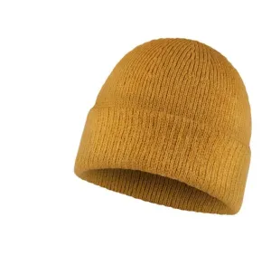 Buff Knitted Beanie Jarn Ocher