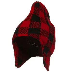 Buffalo Plaid Peruvian Beanie Hat