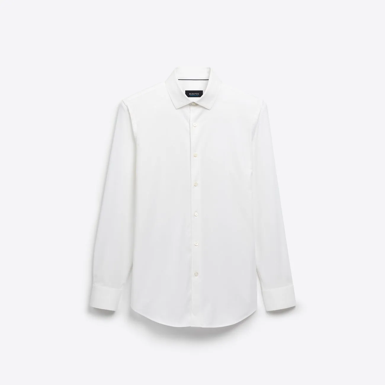 Bugatchi Solid White Print OoohCotton® Shirt