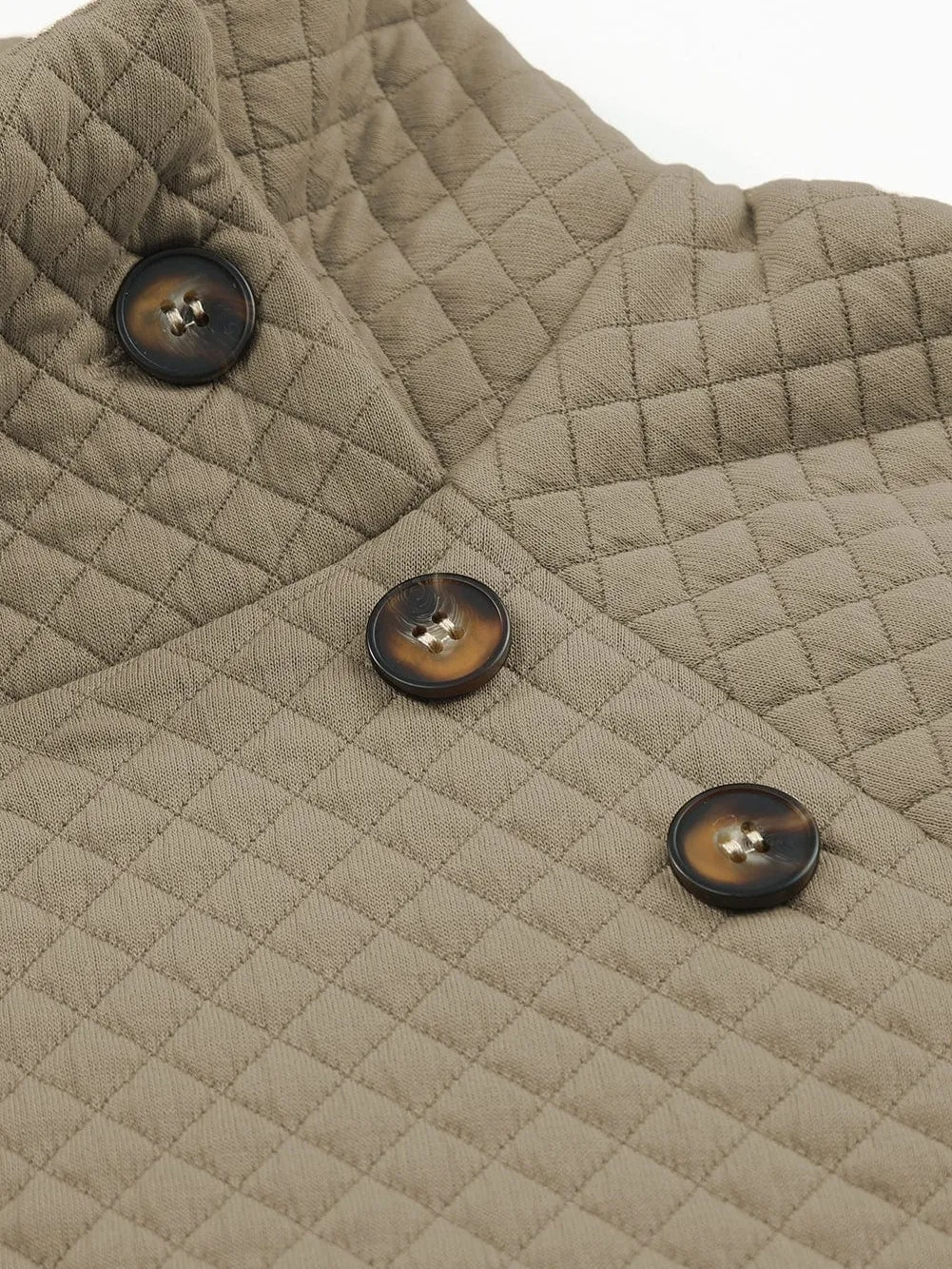 Button Detail Asymmetrical Sweatshirt