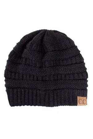 C.C Ribbed Solid Color Beanie