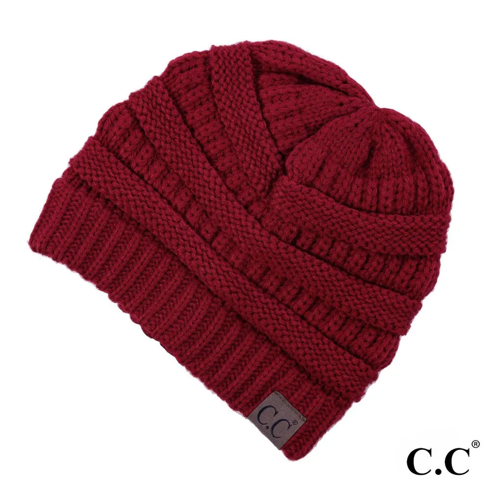 [C.C Solid Classic Beanie]