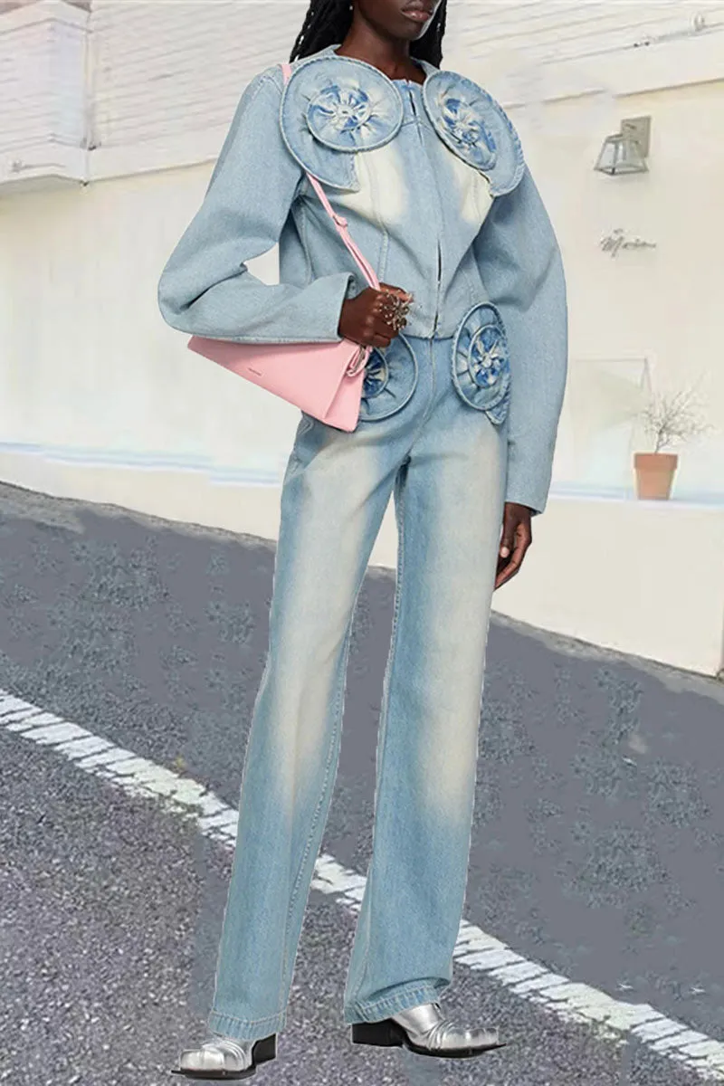 CF740 Loose Fit Denim Jacket