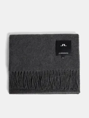 Champ Solid Wool Scarf / Mid Grey Melange