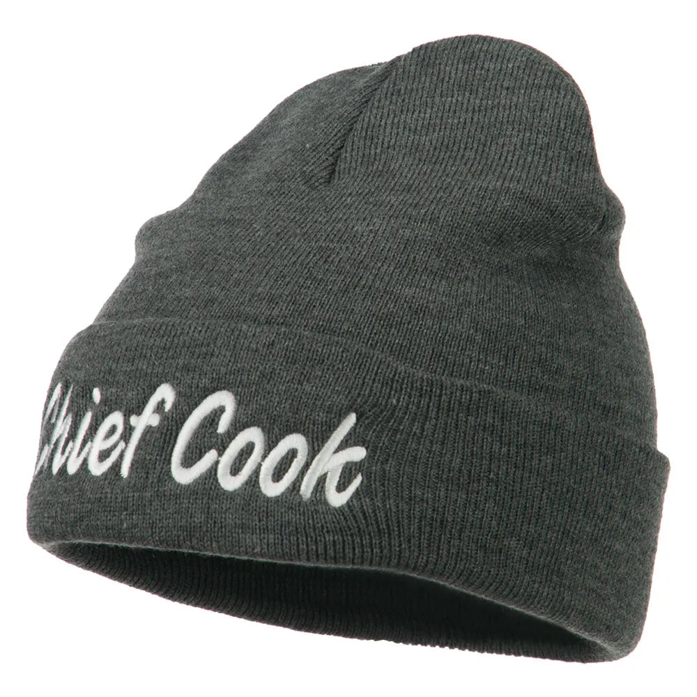 Chief Cook Embroidered Long Beanie