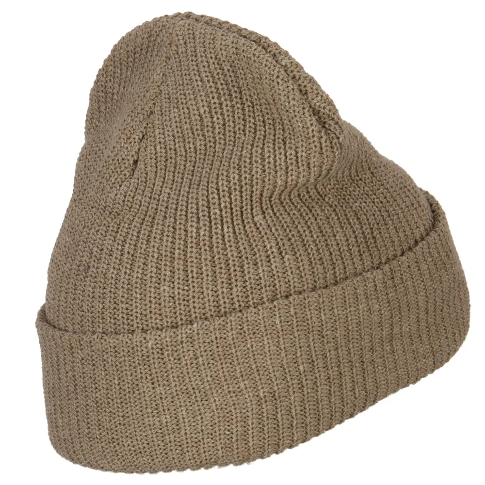 Christmas Hat with Santa Claus Embroidered Eco Cotton Ribbed XL Cuff Beanie
