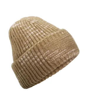 Chunky knit reverse patch beanie | Espresso Haze