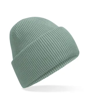 Classic engineered deep-cuffed beanie | Dusty Green