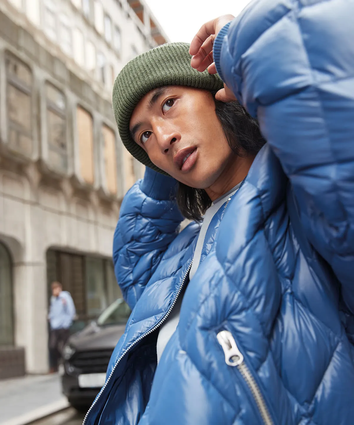 Classic engineered deep-cuffed beanie | Dusty Green