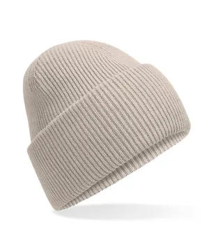Classic engineered deep-cuffed beanie | Natural Stone
