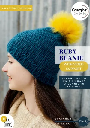 COD041 Ruby Beanie (e-pattern   video tutorial)
