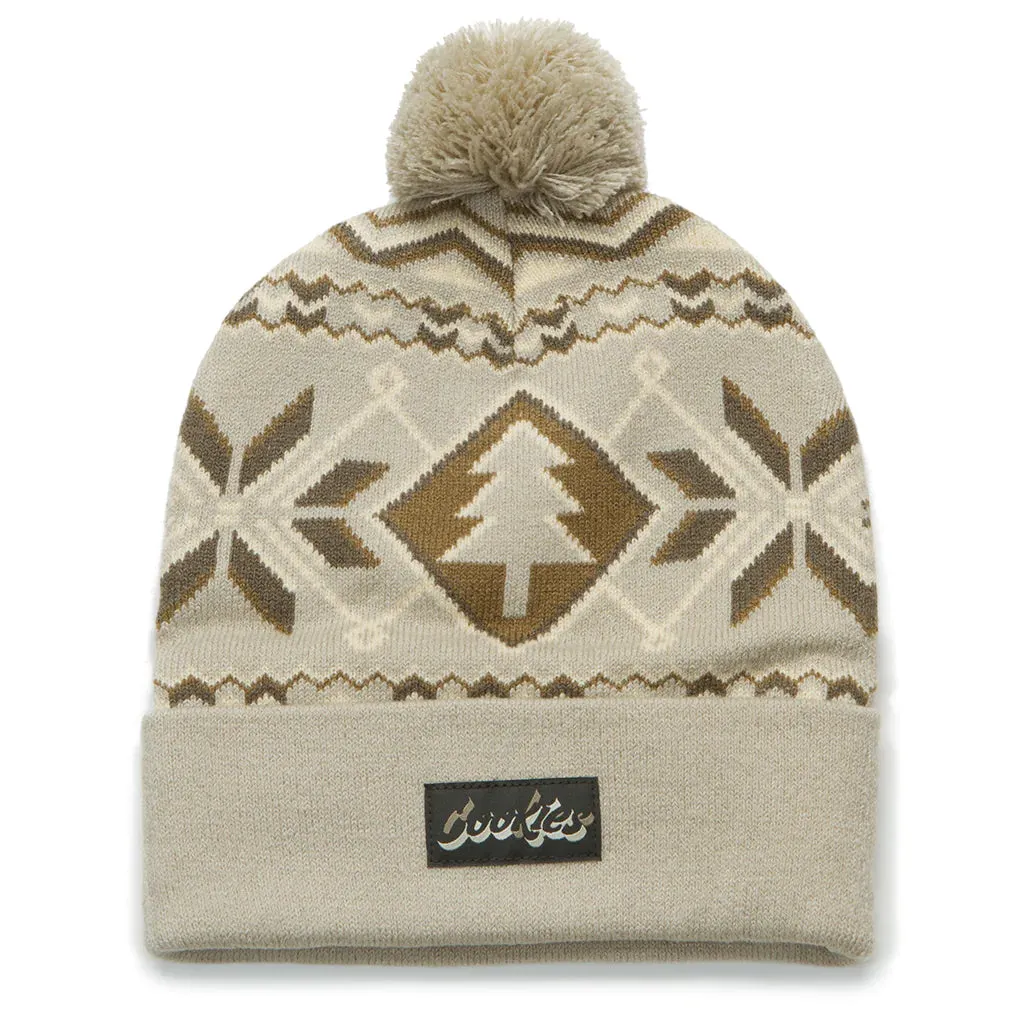Cookies Searchlight Jacquard Cream Beanie (1562X6491)