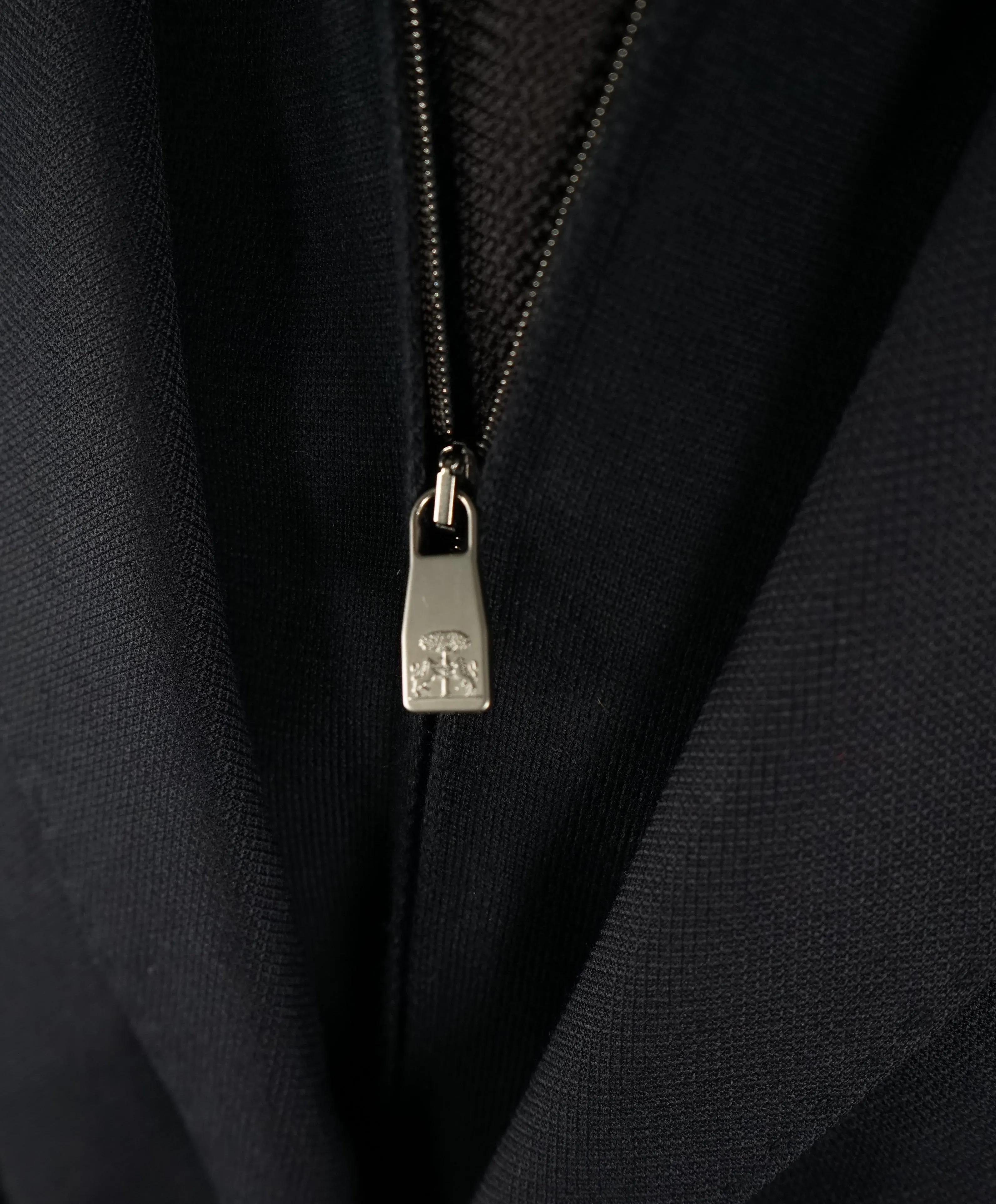 CORNELIANI - ID Wool Blazer Coat Logo Hardware Suede Detail - 46R