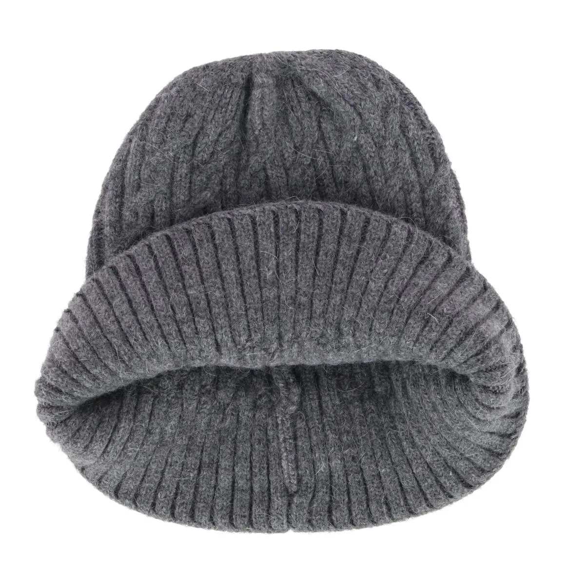 CTM® Women's Solid Braided Knit Winter Beanie Hat