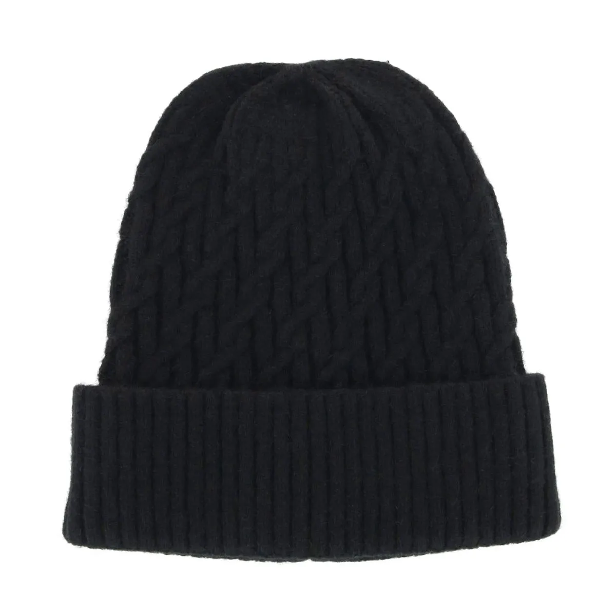 CTM® Women's Solid Braided Knit Winter Beanie Hat
