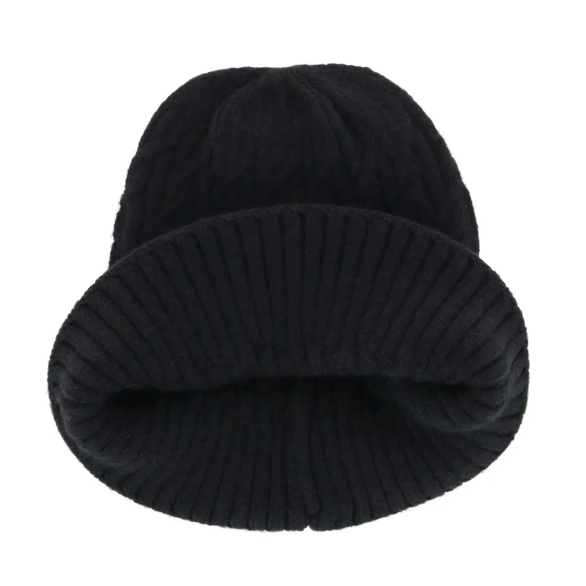 CTM® Women's Solid Braided Knit Winter Beanie Hat