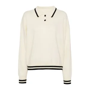 Custom Wool Blend Knit Polo Sweater - Women's OEM/ODM
