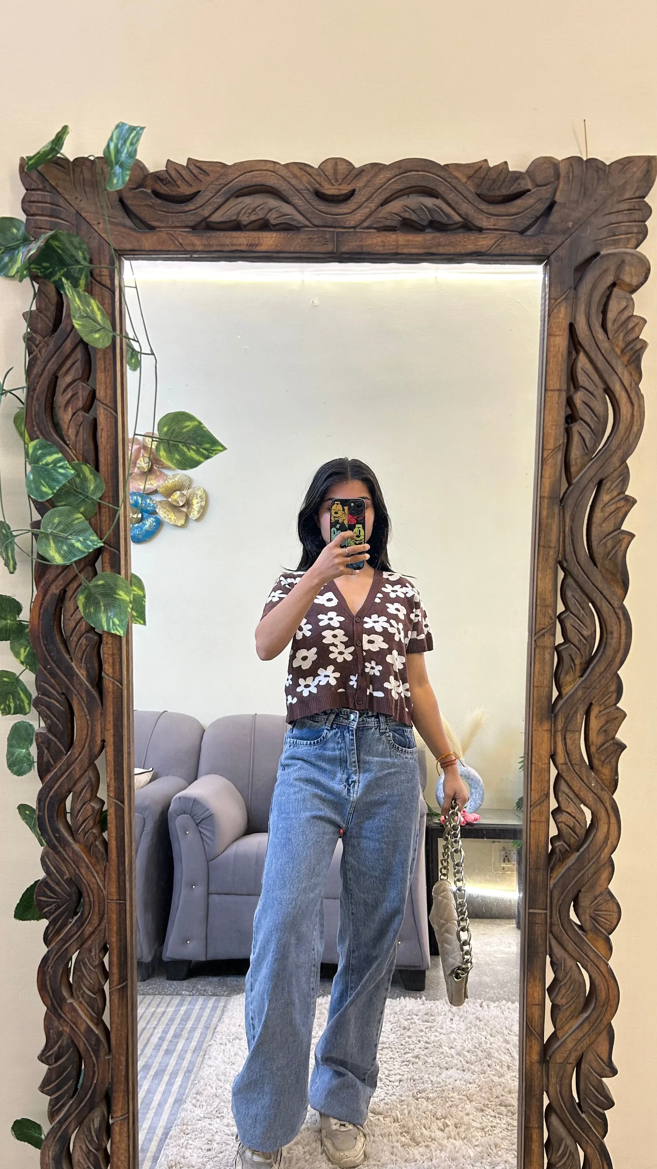 Cute top S lil thick material