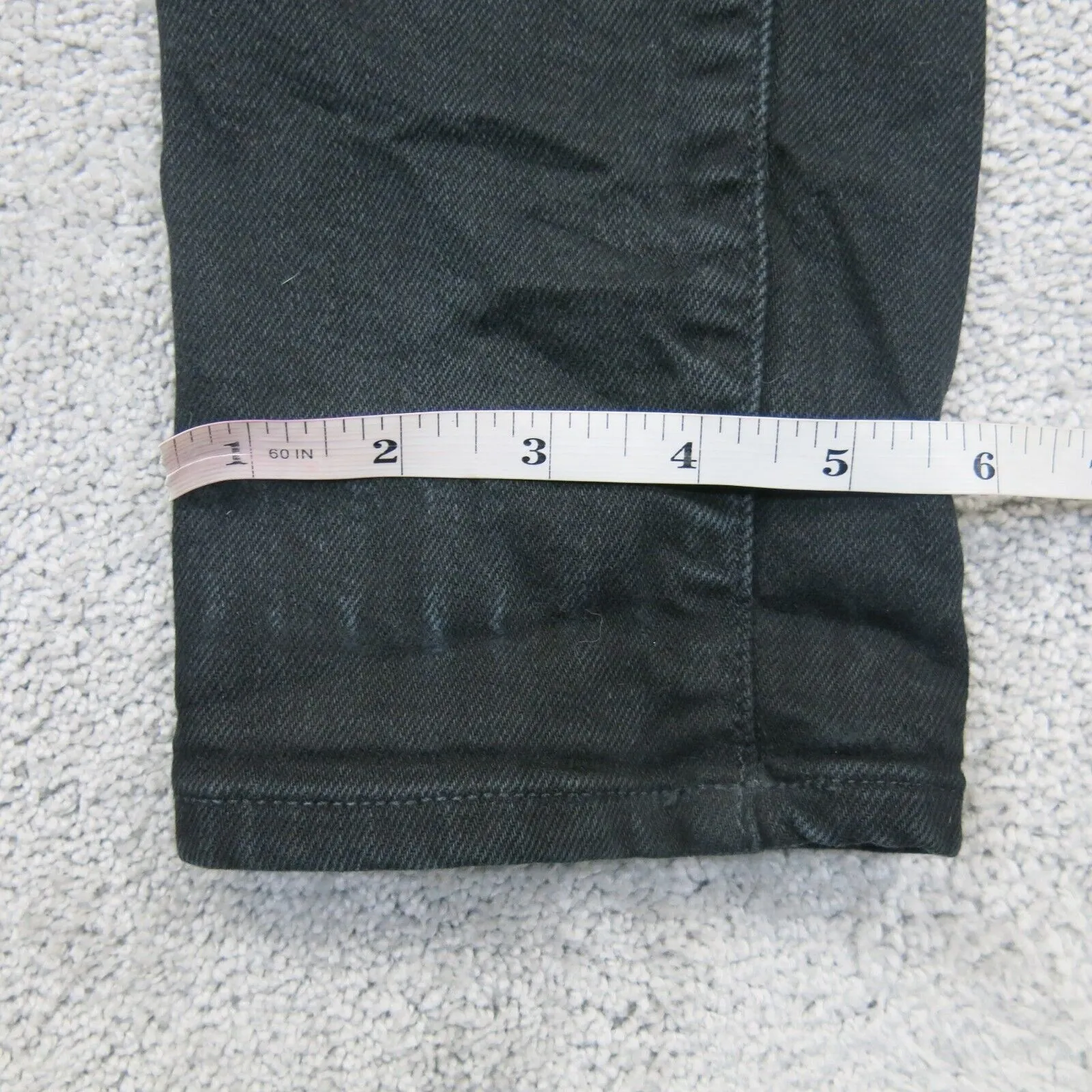 Denim No Fade Black Mens Skinny Leg Denim Jeans Stretch Black Size W30XL32