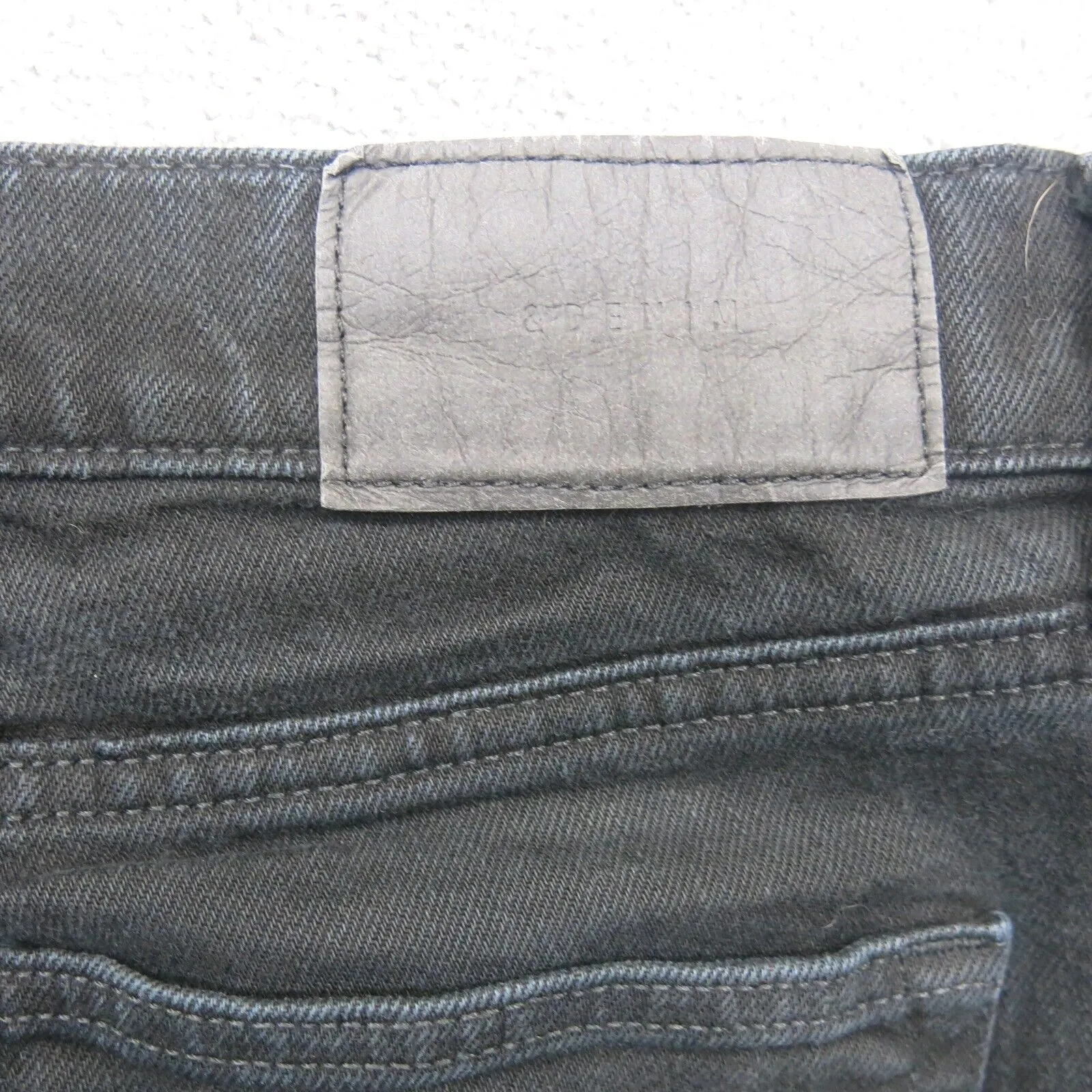 Denim No Fade Black Mens Skinny Leg Denim Jeans Stretch Black Size W30XL32