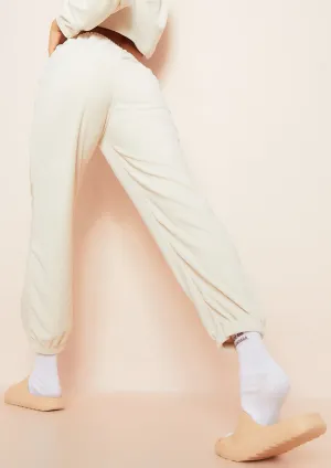 Elma Cream Velour Joggers