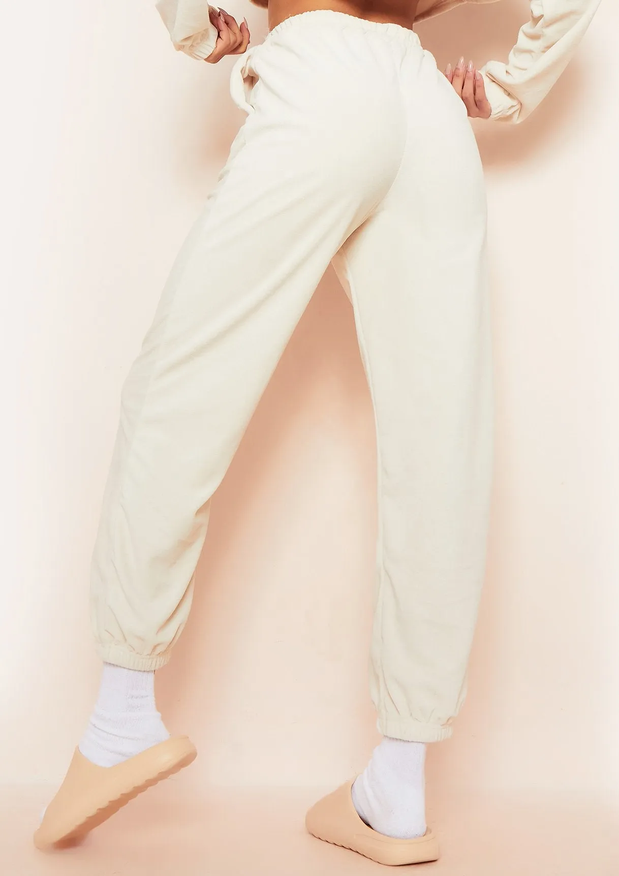 Elma Cream Velour Joggers