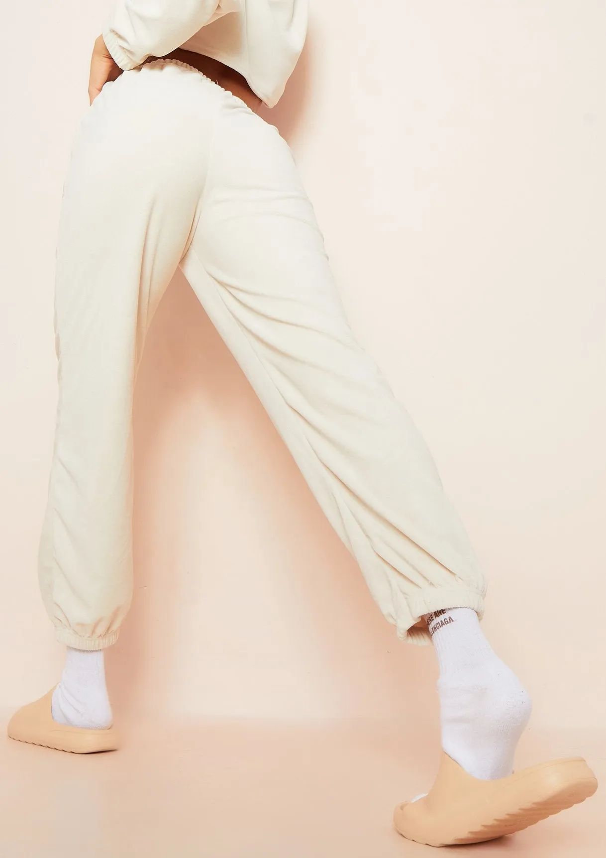 Elma Cream Velour Joggers