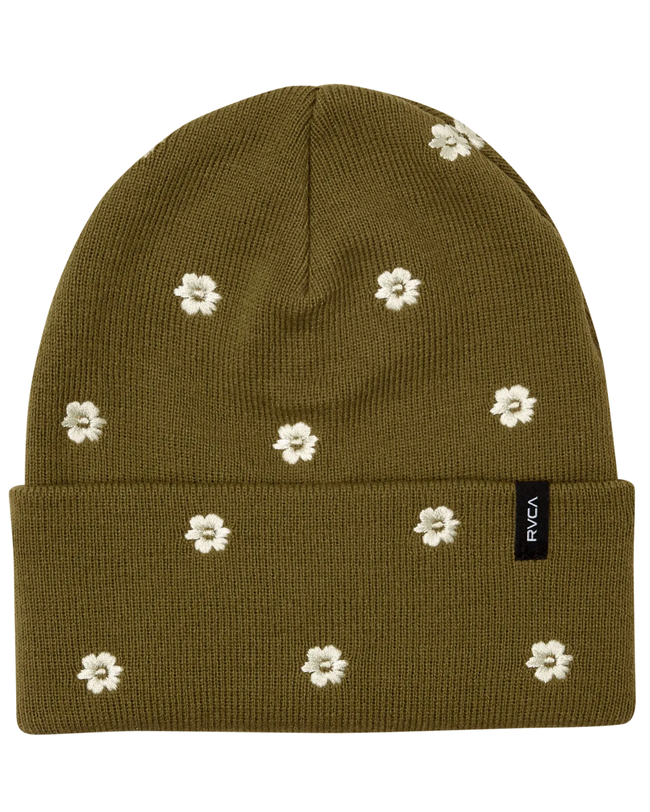 Embroidered Essential Beanie in Ermine