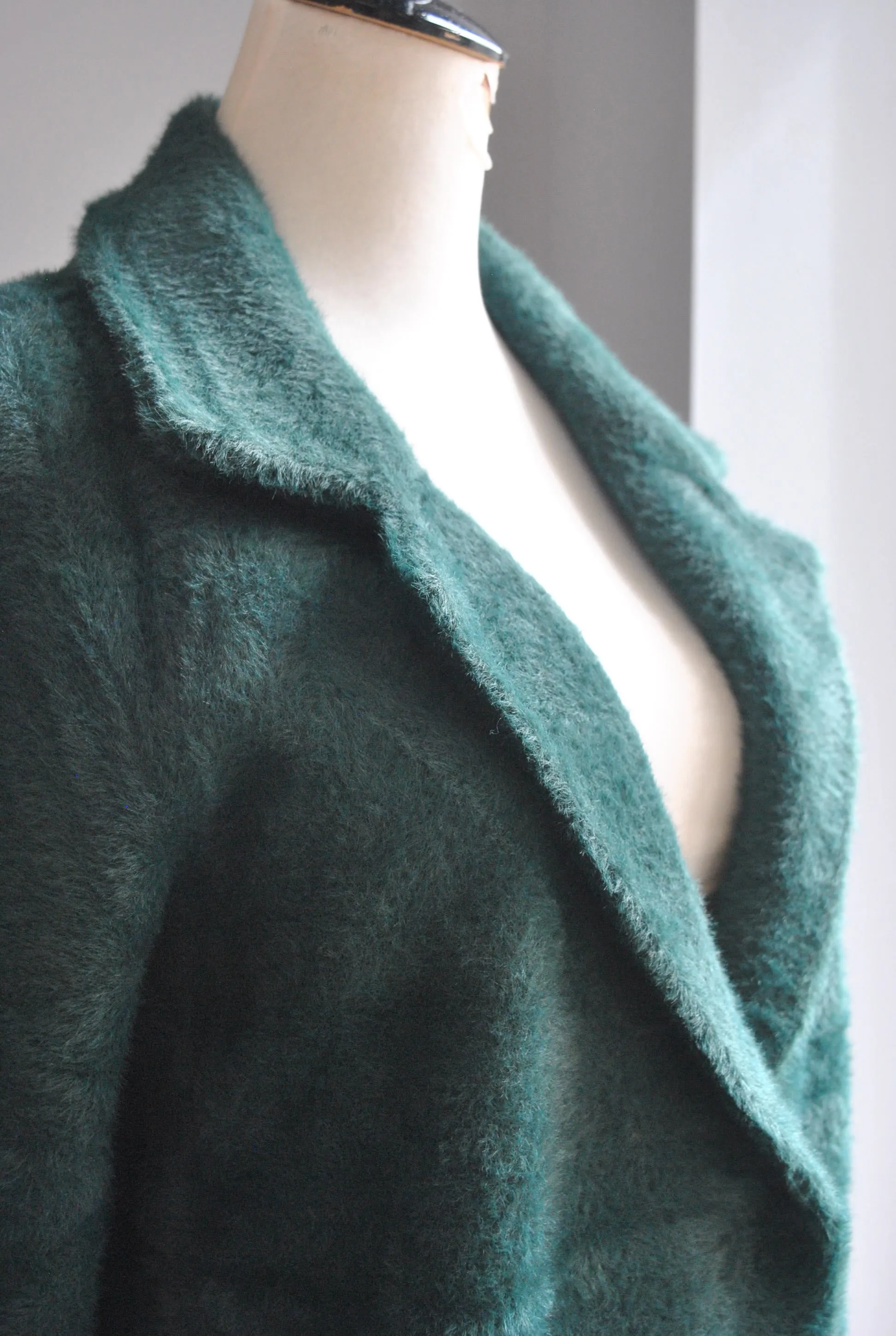 EMERALD GREEN SIMPLE ALPAKA COAT