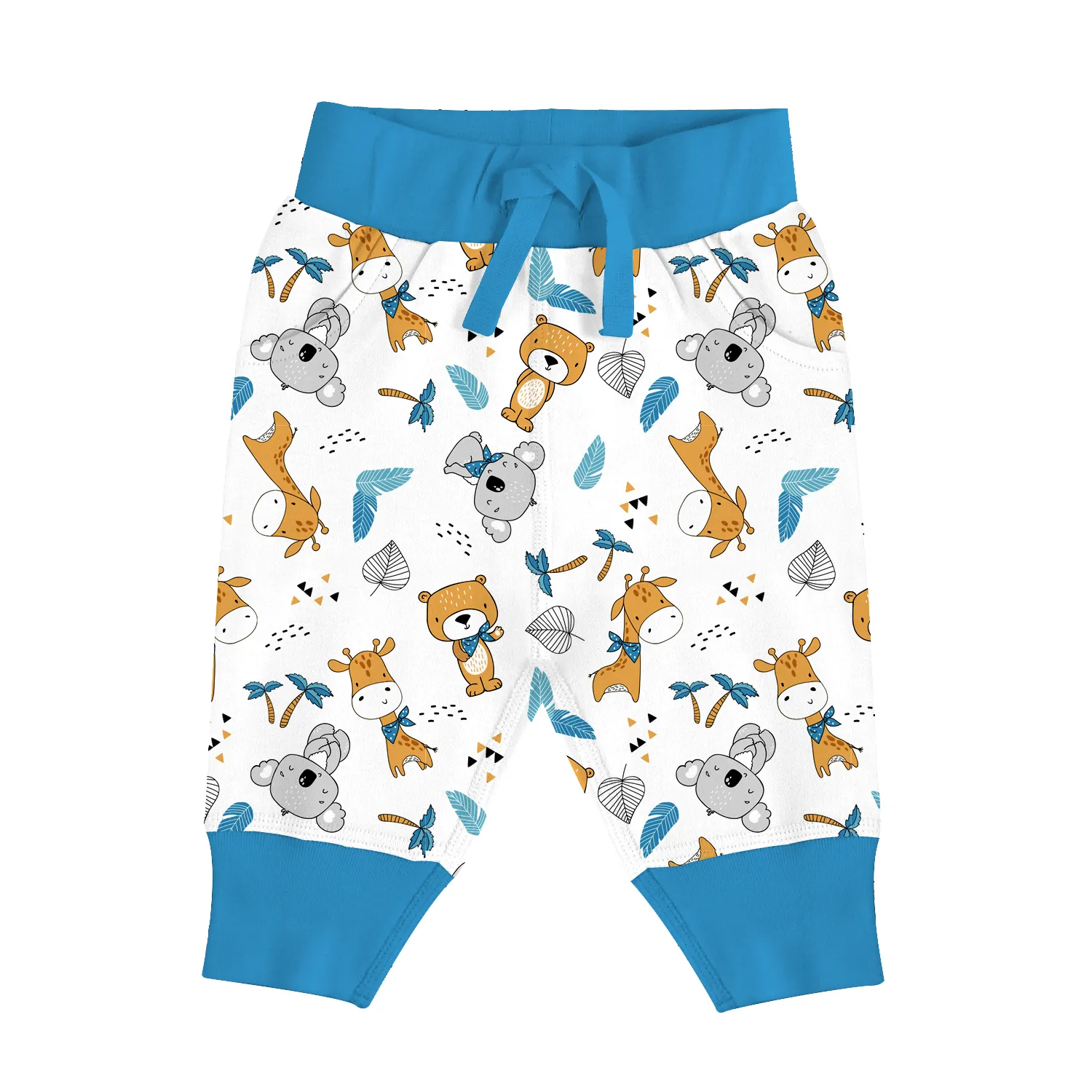 Endanzoo Matching Organic Cuff Pant & Knotted Beanie - Jungle Cuties