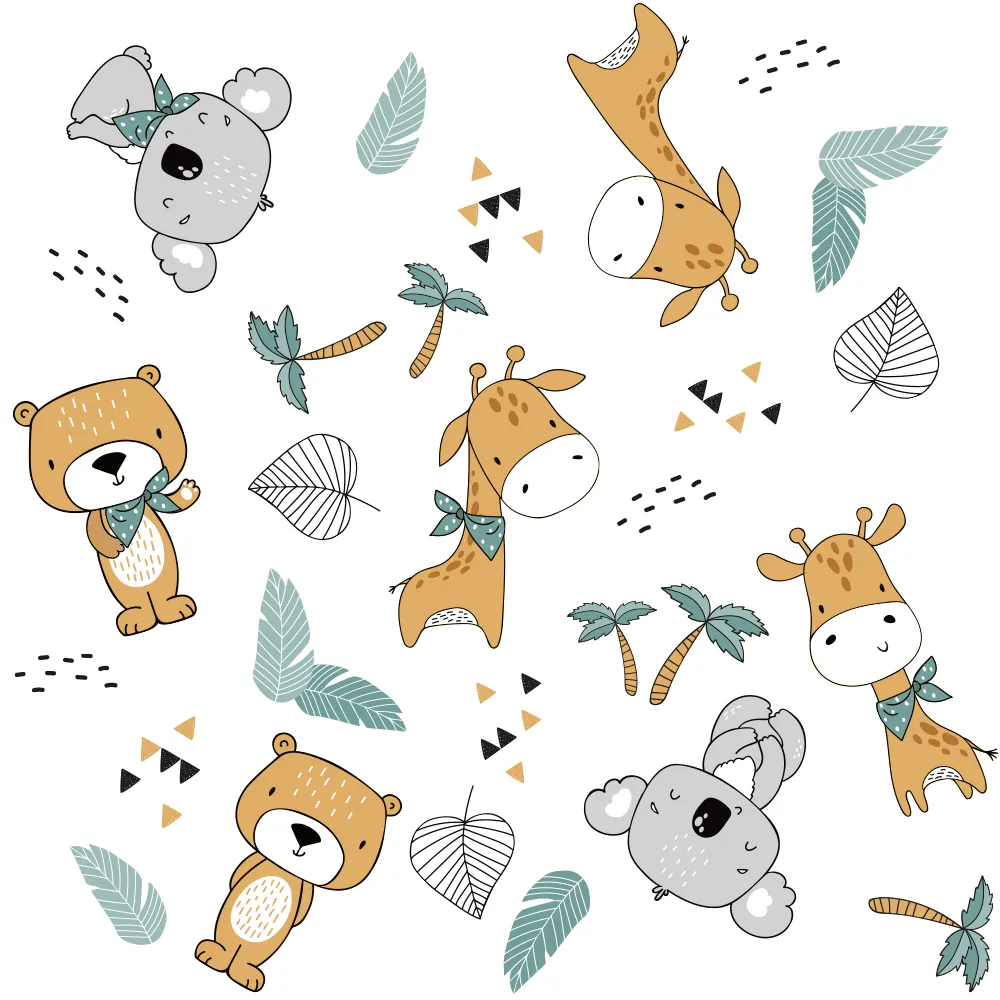 Endanzoo Organic Cotton Knotted Beanie - Jungle Cuties