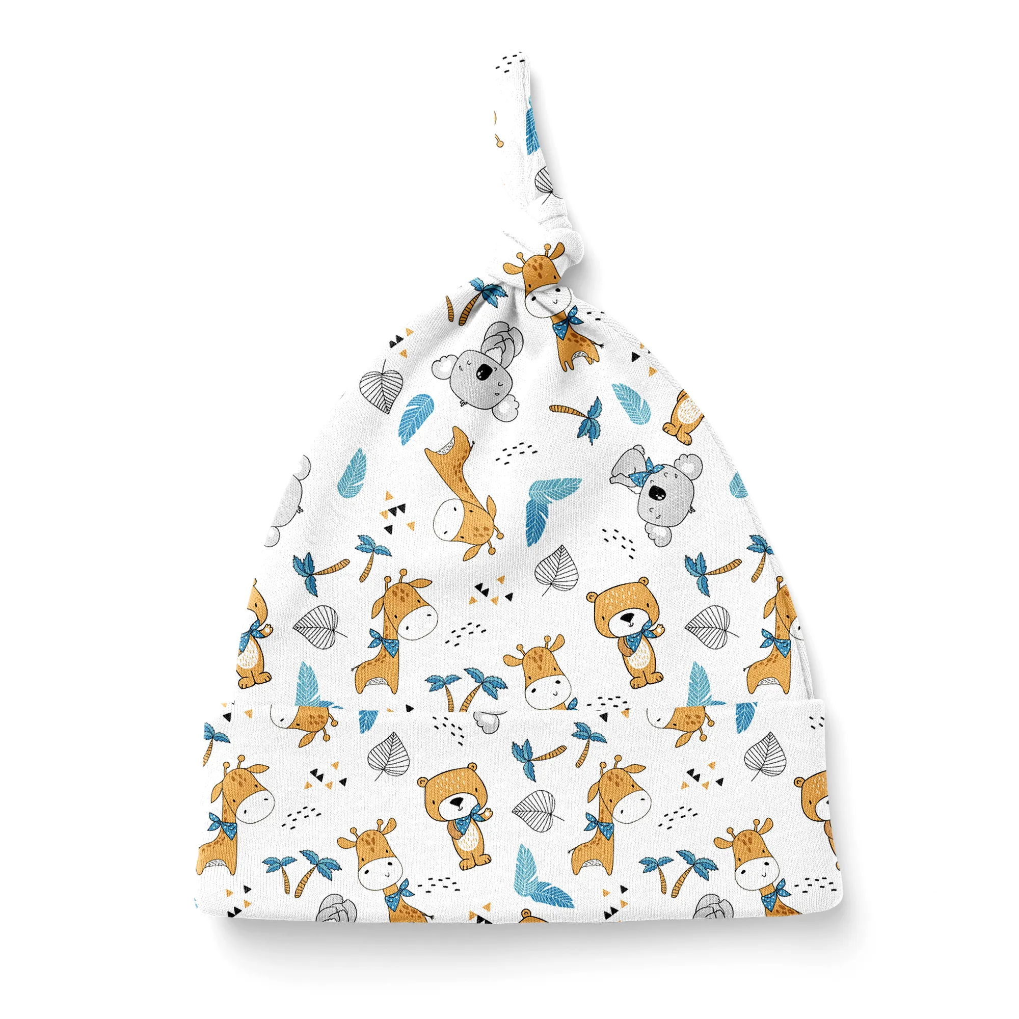 Endanzoo Organic Cotton Knotted Beanie - Jungle Cuties
