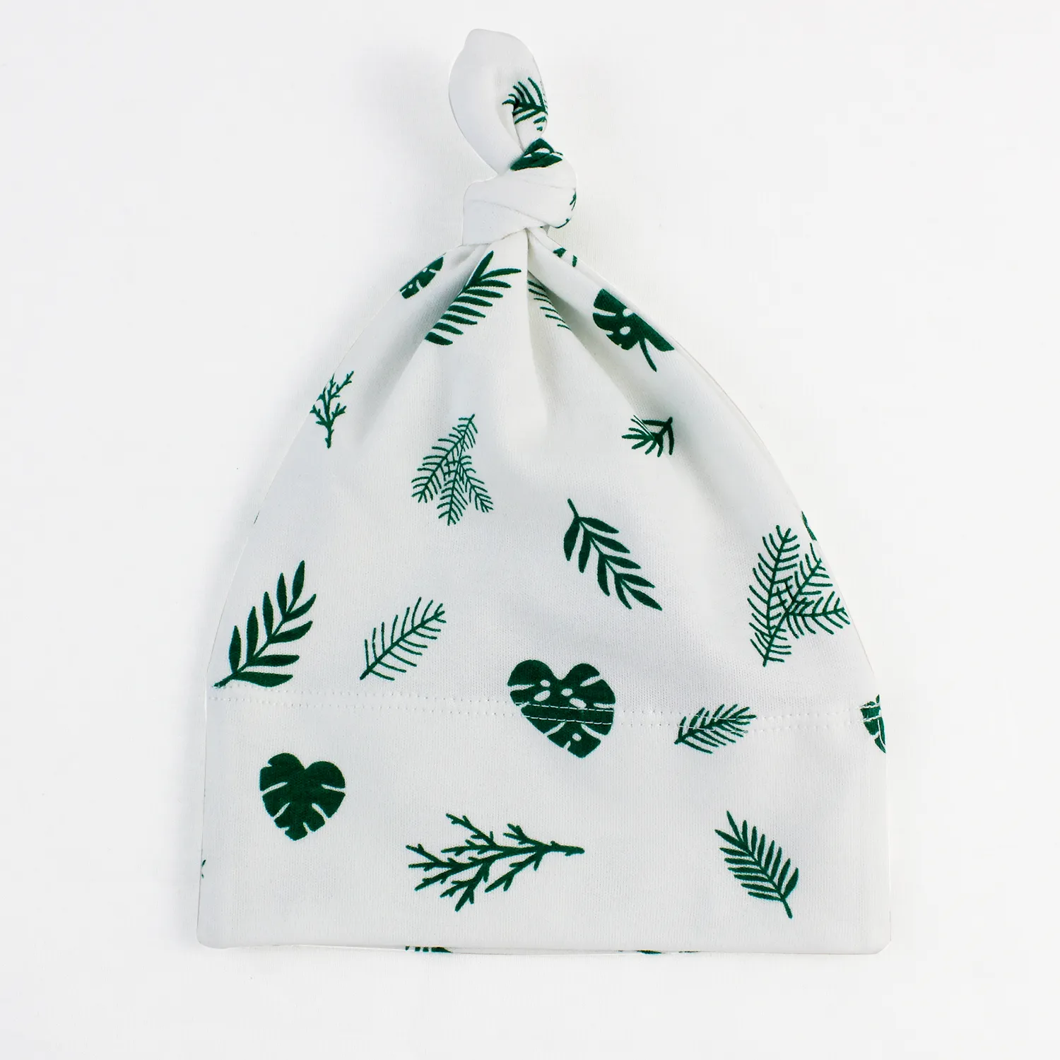 Endanzoo Organic Cotton Knotted Beanie - Tropical Leaves