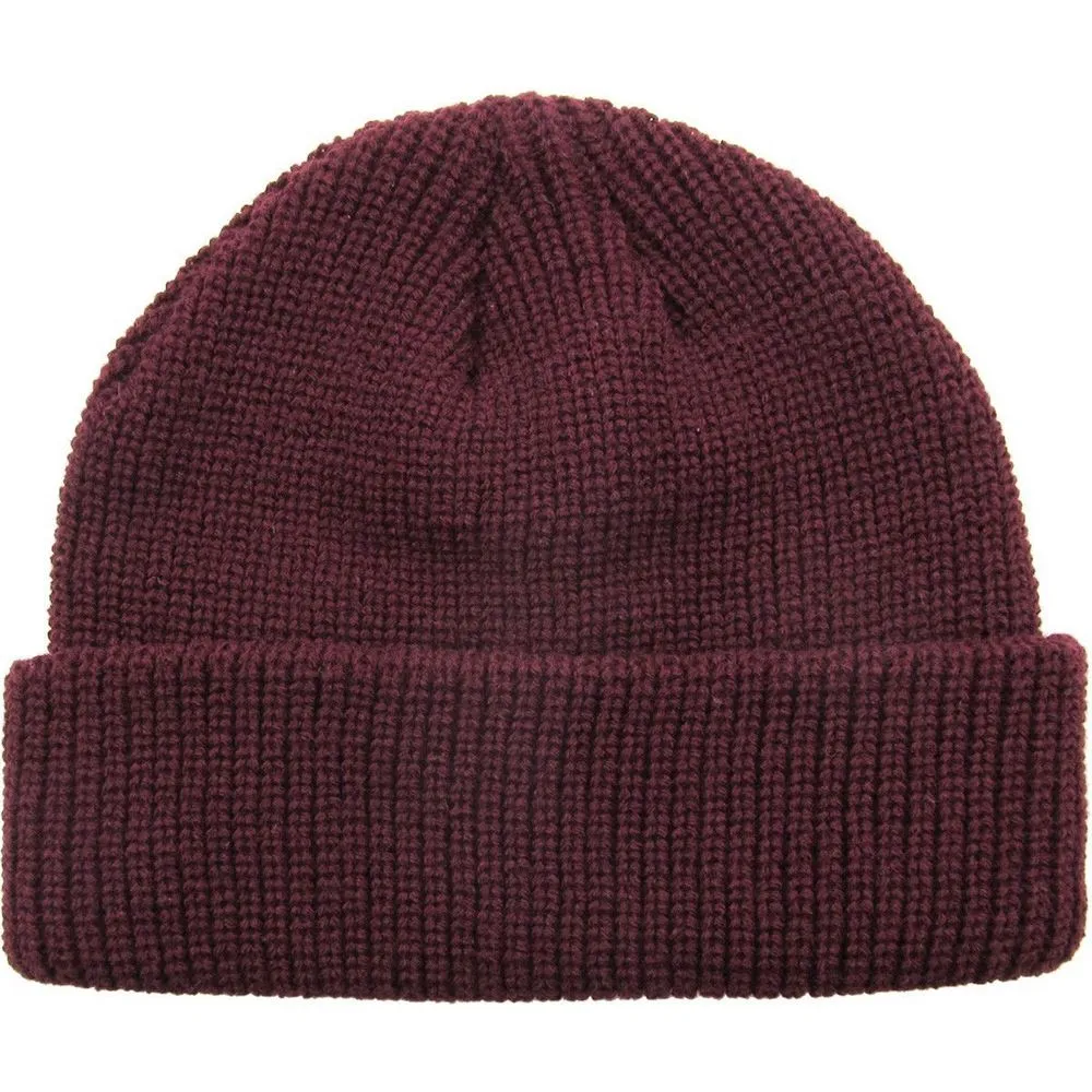 Ethos FISHERMAN BEANIE - VINRØD acryl hue i klassisk fisker stil