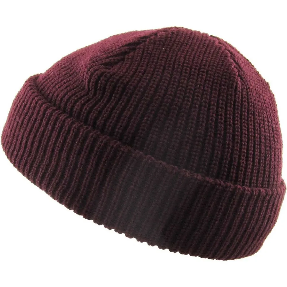 Ethos FISHERMAN BEANIE - VINRØD acryl hue i klassisk fisker stil