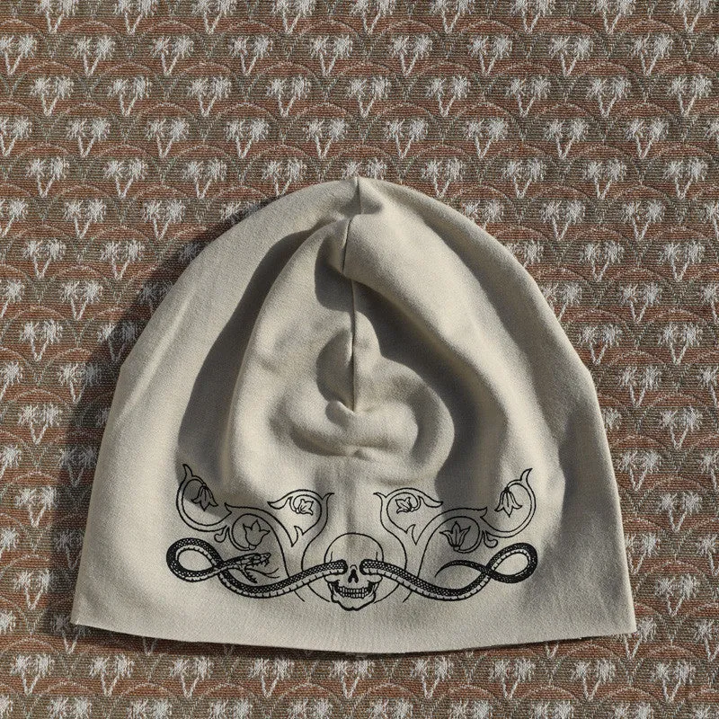 Fashion Beanie - Tattoo Beanie Beige