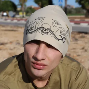 Fashion Beanie - Tattoo Beanie Beige