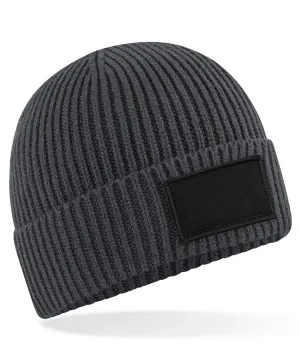 Fashion patch beanie | Graphite Grey/Black