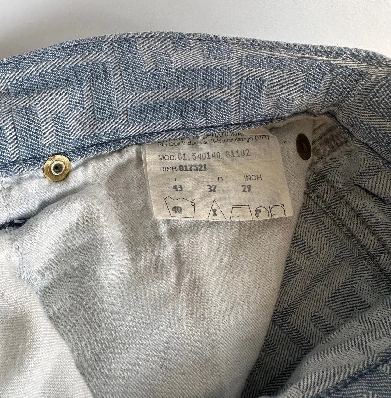 FENDI Vintage Zucca Monogram Logo Denim Jeans SKC1647