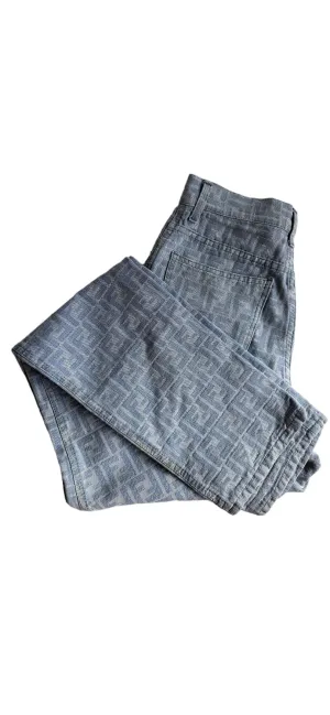 FENDI Vintage Zucca Monogram Logo Denim Jeans SKC1647