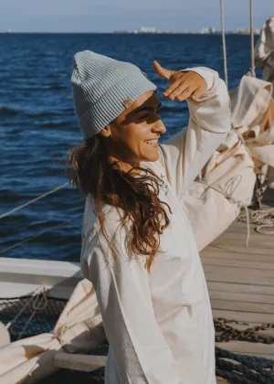 Fisherman Organic Beanie Hat in Aloe