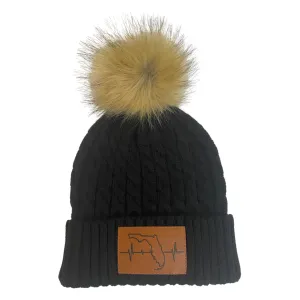 Florida Beanie | Pom | Black