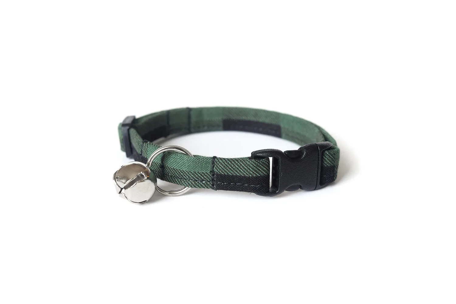 Forest Green Buffalo Plaid Cat Collar