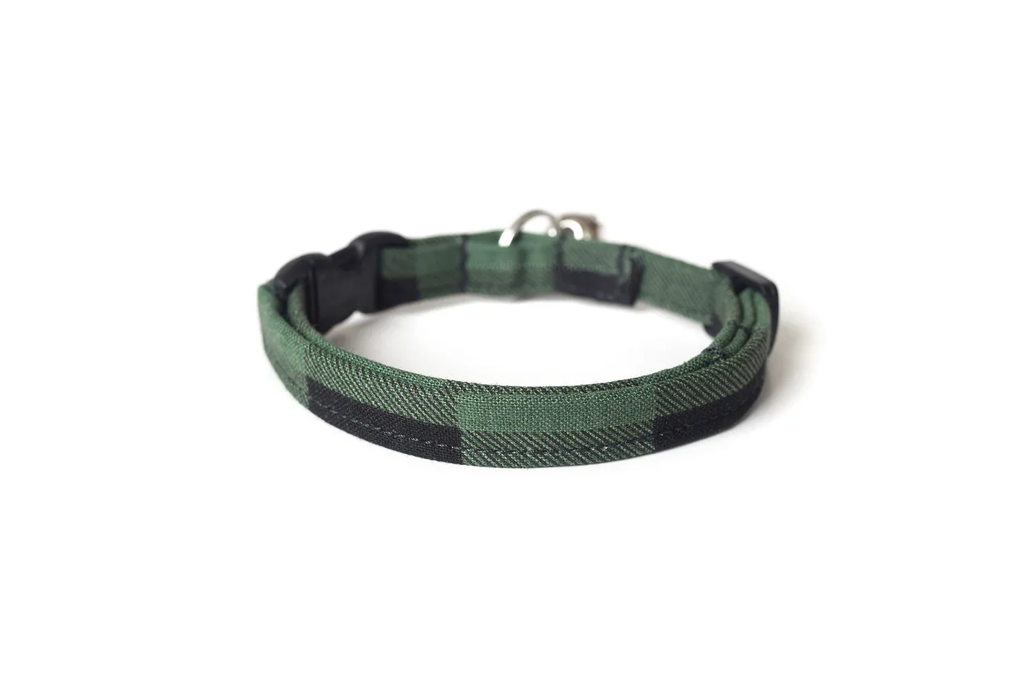 Forest Green Buffalo Plaid Cat Collar
