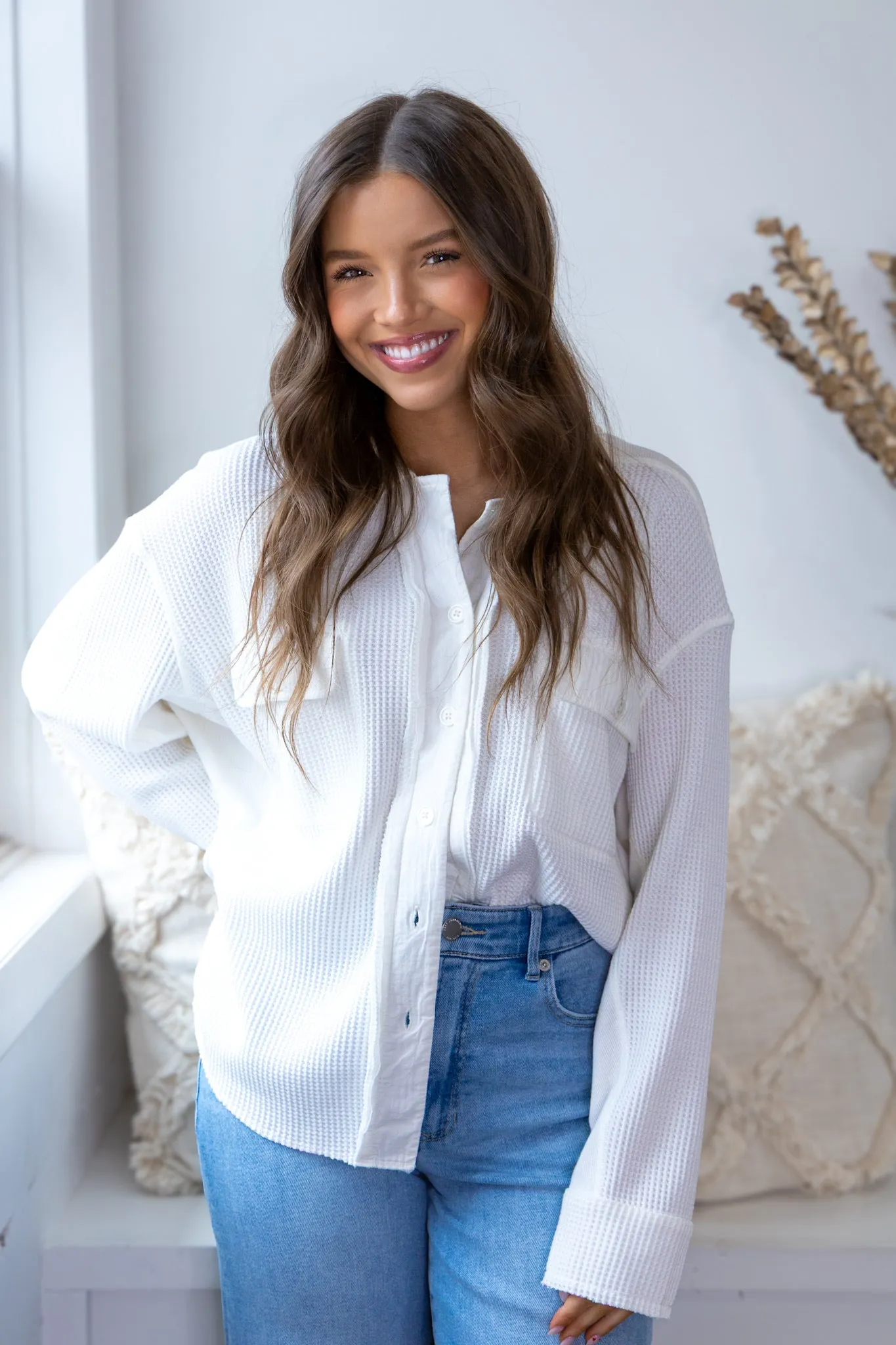 Foster Thermal Shirt Jacket - White