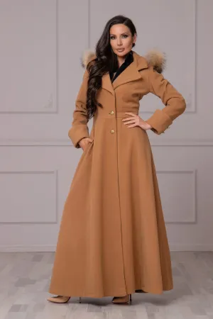 FOX FUR HOODED COAT